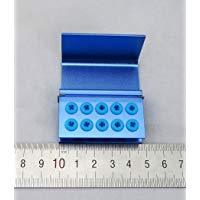 10 Hole Blue Bur Stand, Silicone Ring-JA-01025-Smile Dental
