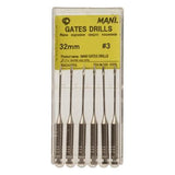 MANI Gates Glidden Drills #3  32mm 3/pk