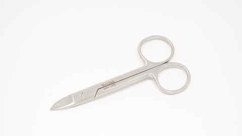Beebee Crown and Collar Scissors, smooth, straight, 10cm 4"-M04-1480-Almedic