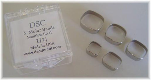 MOLAR BAND St. Steel DSC L38 5/pk-3-8282-Dental Supply Company of California