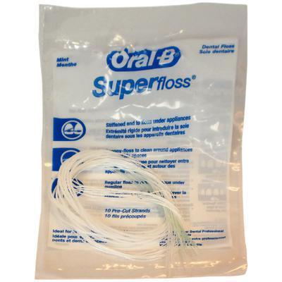 Oral B Super Floss Trial Pack 10 strands/bag-13265221-10-Oral-B