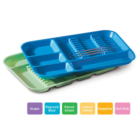 PLASDENT LOCKABLE DIVIDED TRAY SIZE B-Neon Blue