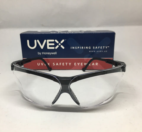 Uvex Safety Eyewear Black Frame, Clear XTR Lens-S3200X-PLASDENT